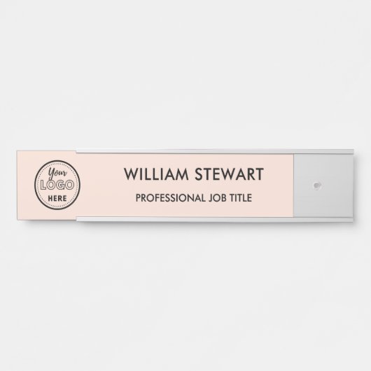 Professioneel Blush Roze Medewerker Personeel Deur Deurbordje (Voorkant)