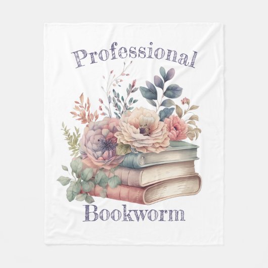 Professioneel Boekenwurm Fleece Deken (Voorkant)