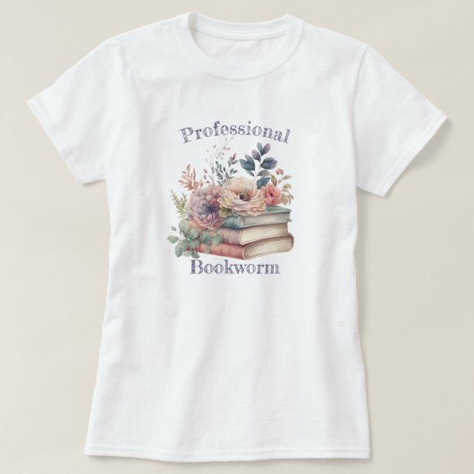 Professioneel Boekenwurm T-shirt (Design voorkant)