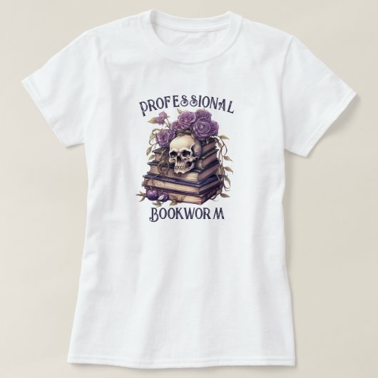 Professioneel Boekenwurm T-shirt (Design voorkant)