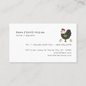 Professioneel Boerderij Fresh Eggs Chicken Egg Visitekaartje (Achterkant)