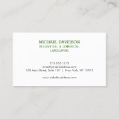 Professioneel boomlandschap Groen Visitekaartje (Achterkant)