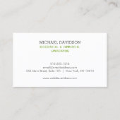 Professioneel boomlandschap wit Visitekaartje (Achterkant)