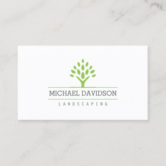 Professioneel boomlandschap wit Visitekaartje (Voorkant)