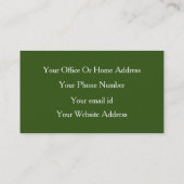 Professioneel Bos Groen Wit Minimaal Kleurrijk Visitekaartje (Achterkant)