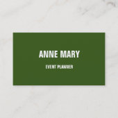 Professioneel Bos Groen Wit Minimaal Kleurrijk Visitekaartje (Voorkant)