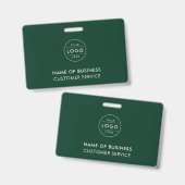 Professioneel Bosgroen Maatwerk Bedrijfslogo Badge (Voor- en achterkant)