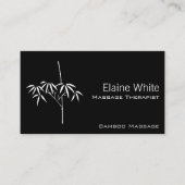 Professioneel Botanisch Bamboe Illustratie Visitekaartje (Voorkant)