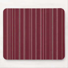 Professioneel Bourgondi en Crème Pinstrookpatroon Muismat