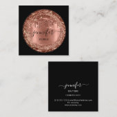 Professioneel Boutique-winkeltje Glitter Drip Brow Vierkante Visitekaartje (Voorkant / Achterkant)