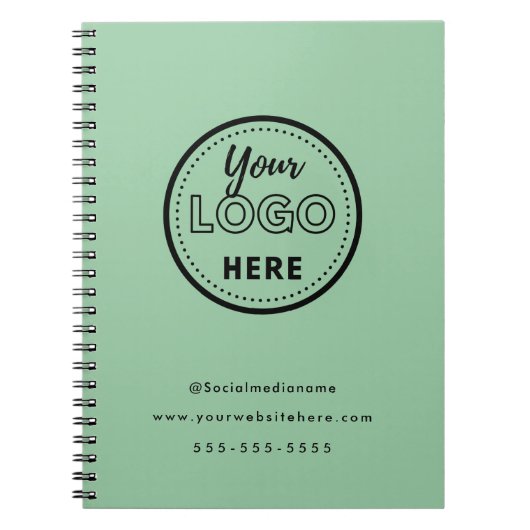 Professioneel Branding Minimalistisch Logo Mintgro Notitieboek (Voorkant)