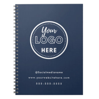 Professioneel Branding Minimalistisch Navy Blauwe  Notitieboek
