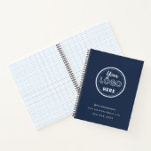 Professioneel Branding Minimalistisch Navyblauw Lo Notitieboek (Binnen)