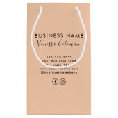 Professioneel Branding Minimalistisch Script Oranj Klein Cadeauzakje (Achterkant)