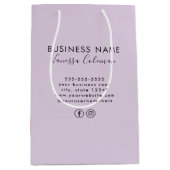 Professioneel Branding Minimalistisch Script Paars Medium Cadeauzakje (Voorkant)