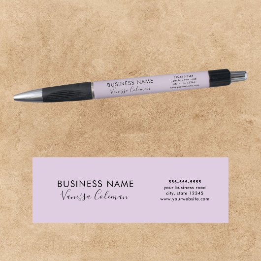 Professioneel Branding Minimalistisch Script Paars Pen