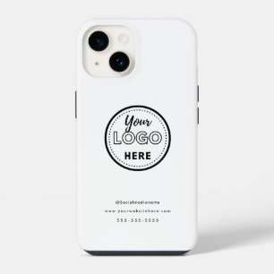 Professioneel Branding Minimalistisch Wit Promotie iPhone 14 Hoesje