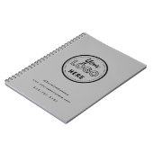 Professioneel Branding Minimalistische Grijze Prom Notitieboek (Linkerzijde)