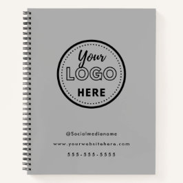 Professioneel Branding Minimalistische Grijze Prom Notitieboek