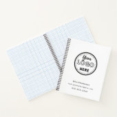 Professioneel Branding Minimalistische Witte Promo Notitieboek (Binnen)