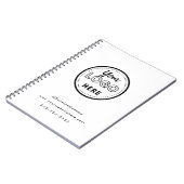 Professioneel Branding Minimalistische Witte Promo Notitieboek (Linkerzijde)