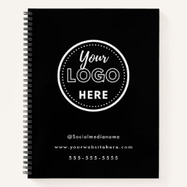 Professioneel Branding Minimalistische Zwarte Prom Notitieboek