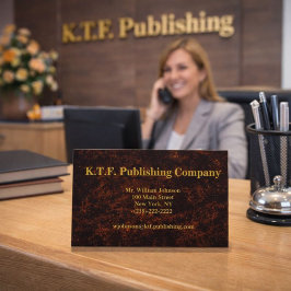 Professioneel brons visitekaartje