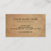 professioneel Brown Pickleball Visitekaartje (Achterkant)