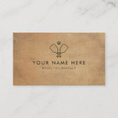 professioneel Brown Pickleball Visitekaartje (Voorkant)