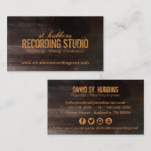 Professioneel, bruin, metaal visitekaartje (Voorkant / Achterkant)