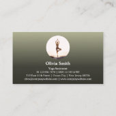 Professioneel bruin Yoga-Visitekaartje met foto Klantenkaartje (Achterkant)