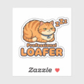 Professioneel Bum Funny Slapende Kat Sticker (Vel)