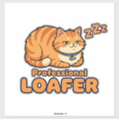 Professioneel Bum Funny Slapende Kat Sticker (Vel)
