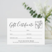 Professioneel cadeaubon logo QR-code kaart (Staand voorkant)