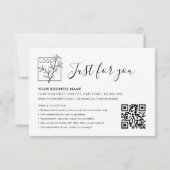 Professioneel cadeaubon logo QR-code kaart (Achterkant)