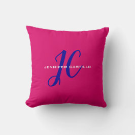 Professioneel Calligrafie Script Monogram Girly Kussen
