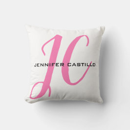 Professioneel Calligrafie Script Monogram Girly Kussen
