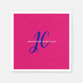 Professioneel Calligrafie Script Monogram Girly Servet