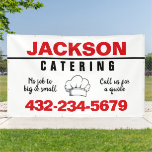 Professioneel Catering Service Spandoek
