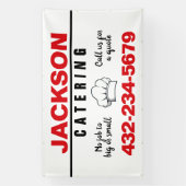 Professioneel Catering Service Spandoek (Verticaal)