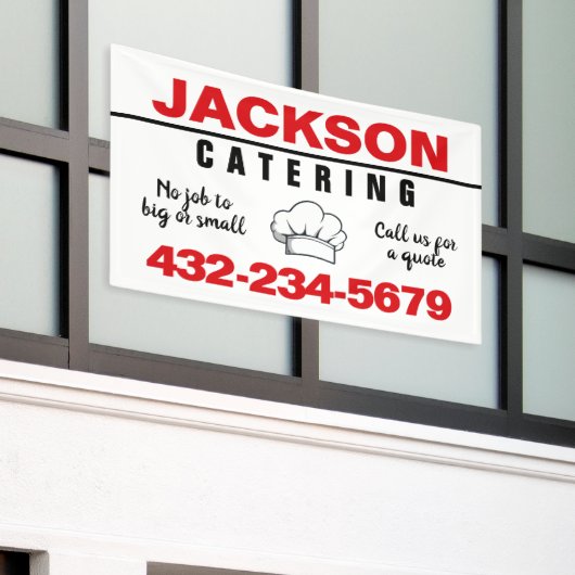 Professioneel Catering Service Spandoek (Buitenkant Gebouw)