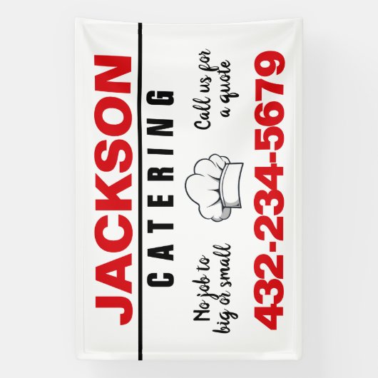 Professioneel Catering Service Spandoek (Verticaal)