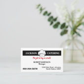 Professioneel Catering Service Visitekaartje (Staand voorkant)