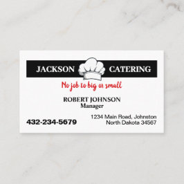 Professioneel Catering Service Visitekaartje