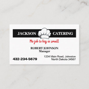 Professioneel Catering Service Visitekaartje