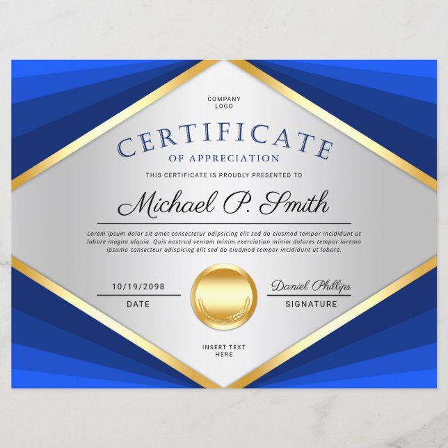 Professioneel Certificaat Toekenning van Waarderin (Voorkant)