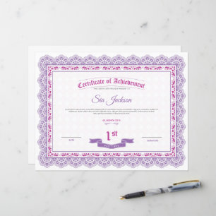 Professioneel certificaat van prestatie Sjabloon