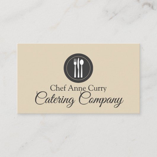 Professioneel Chef Cateringbedrijf Visitekaartje (Voorkant)