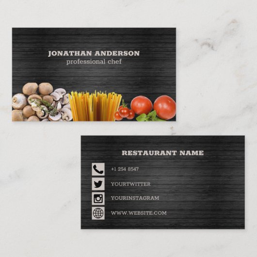 Professioneel Chef Visitekaartje (Voorkant / Achterkant)