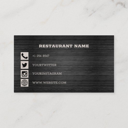 Professioneel Chef Visitekaartje (Achterkant)